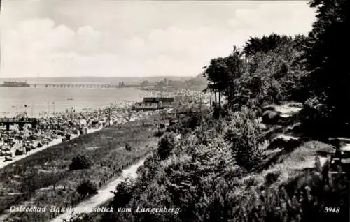 Ak Ostseebad Bansin Heringsdorf auf Usedom, Ausblick vom Langenberg