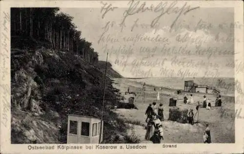 Ak Ostseebad Kölpinsee auf Usedom, Strand