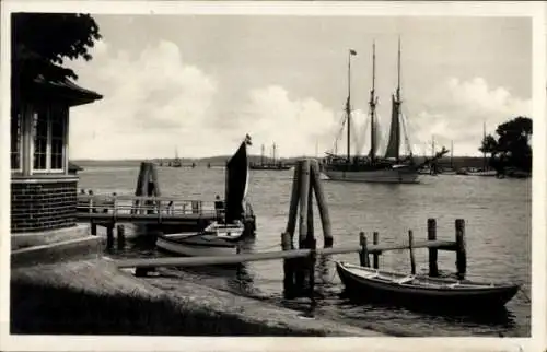 Ak Ostseebad Travemünde Lübeck, Hafen, Segelschiff