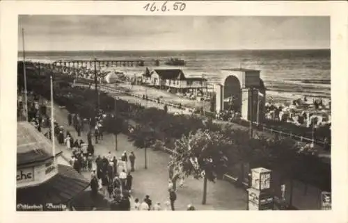 Ak Ostseebad Bansin auf Usedom, Promenade