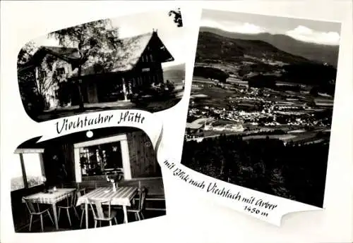 Ak Viechtach im Bayerischen Wald Niederbayern, Panorama, Viechtacher Hütte, Distelberg