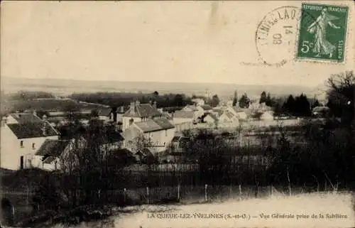 Ak La Queue les Yvelines, Gesamtansicht von La Sabliere aus