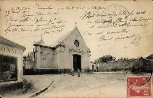 Ak Le Chesnay Yvelines, Kirche