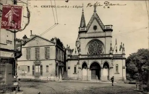 Ak Chatou Yvelines, Kirche