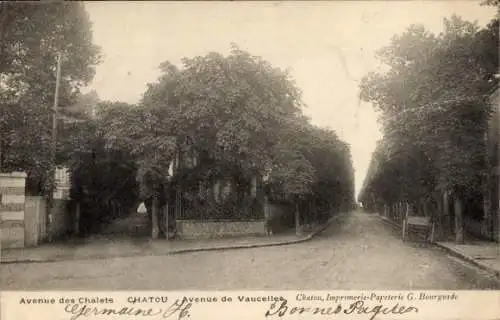 Ak Chatou Yvelines, Avenue des Chalets, Avenue de Vaucelles