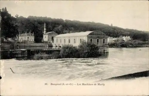 Ak Bougival Yvelines, Les Machines de Marly