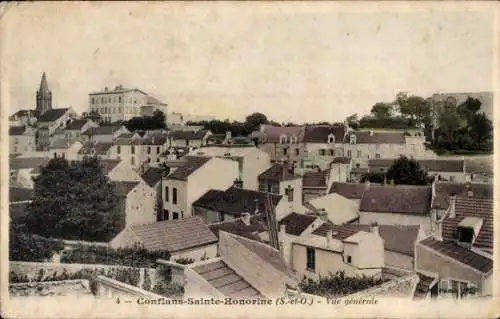 Ak Conflans Sainte Honorine Yvelines, Gesamtansicht