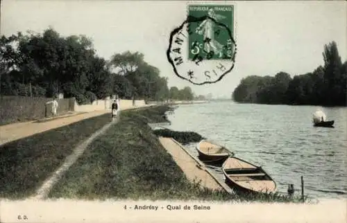 Ak Andrésy Yvelines, Quai de Seine