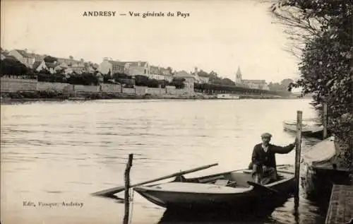 Ak Andrésy Yvelines, Gesamtansicht des Landes