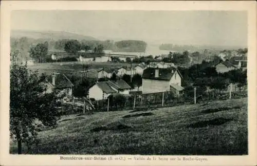 Ak Bonnières sur Seine Yvelines, Seine-Tal auf Roche Guyon