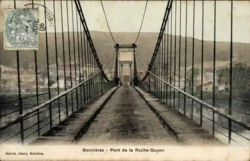 Ak Bonnieres sur Seine Yvelines, Pont de la Roche-Guyon