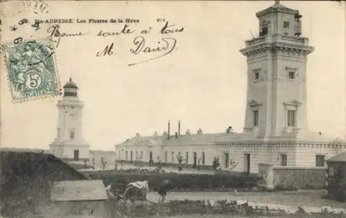 Ak Sainte Adresse Seine Maritime, Les Phares de la Heve