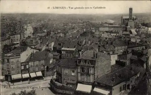 Ak Limoges Haute Vienne, Gesamtansicht der Kathedrale