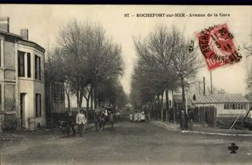 Ak Rochefort sur Mer Charente Maritime, Avenue de la Gare