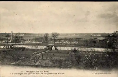 Ak Rochefort sur Mer Charente Maritime, Blick von der Spitze des Hôpital de la Marine