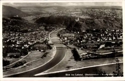 Ak Oberlahnstein Lahnstein am Rhein, Panorama, Lahntal, Niederlahnstein