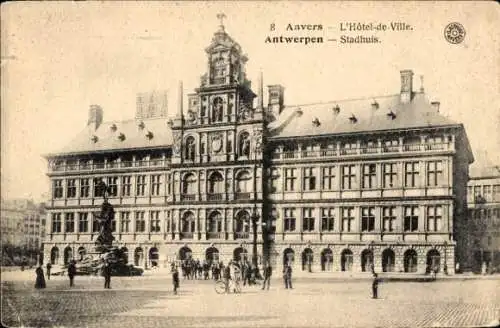 Ak Anvers Antwerpen Flandern, Hotel de Ville