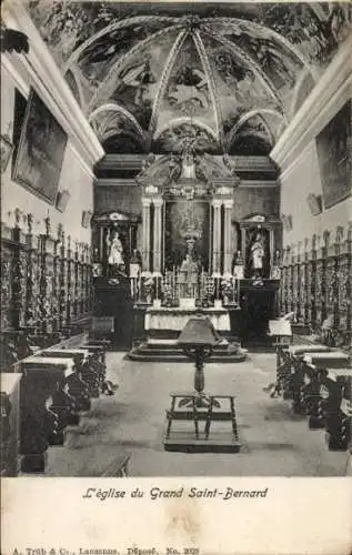 Ak St. Bernard Kt. Wallis, L'Eglise, Intérieur