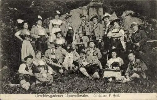 Ak Berchtesgaden in Oberbayern, Gruppenbild Berchtesgadener Bauerntheater