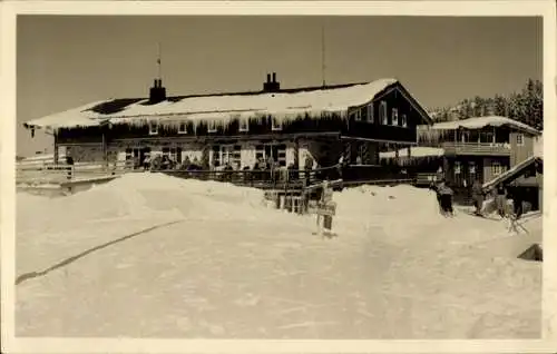 Foto Ak Siegsdorf in Oberbayern, Hütte, Winter