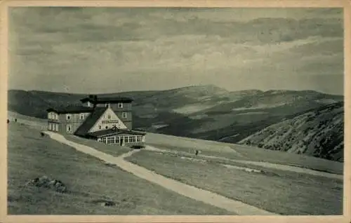 Ak Spindleruv Mlýn Spindlermühle Riesengebirge Region Königgrätz, Rennerbaude, Rennerova bouda