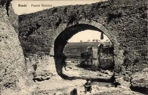 Ak Ronda Andalusien Spanien, Puente Romano