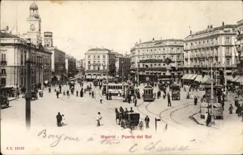 Ak Madrid Spanien, Puerta del Sol