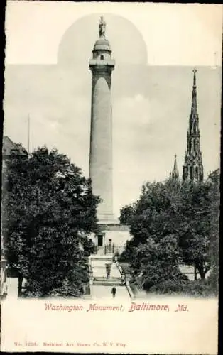 Ak Baltimore Maryland USA, Washington Monument