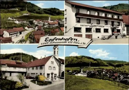 Ak Epfenhofen Blumberg im Schwarzwald, Totalansicht, Kirche, Gasthof Löwen