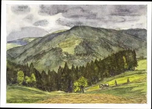 Set von 6 AK im Umschlag Sächsische Landschaften, Das Östliche Erzgebirge, Serie 4