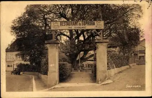 Ak Villennes sur Seine Yvelines, Restaurant du Sophora