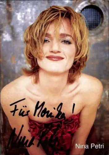 Ak Schauspielerin Nina Petri, Portrait, Autogramm