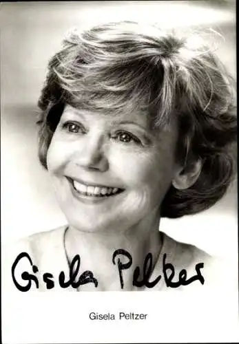 Ak Schauspielerin Gisela Peltzer, Portrait, Autogramm