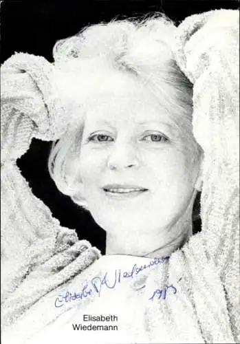 Ak Schauspielerin Elisabeth Wiedemann, Portrait, Autogramm