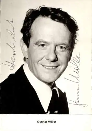 Ak Schauspieler Gunnar Möller, Portrait, Autogramm