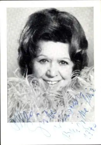 Ak Schauspielerin Brigitte Mira, Portrait, Autogramm