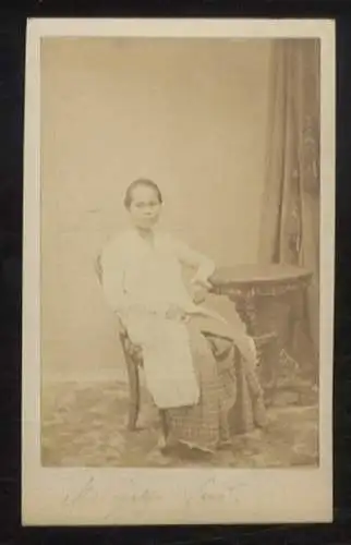 Malaysia - Originalphotographie - August Sachtler, um 1864 - Penang, junge malayische Frau