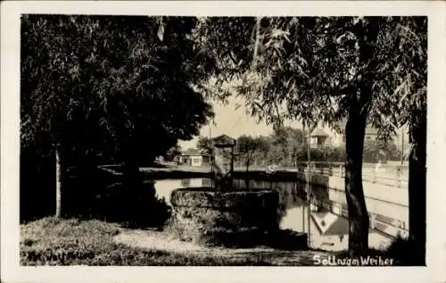 Foto Ak Solln München, Partie am Weiher