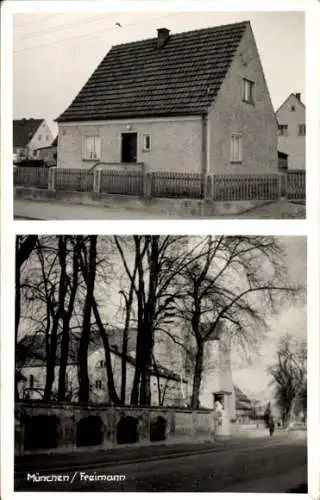 Ak Freimann München Bayern, Straßenpartie, Wohnhaus