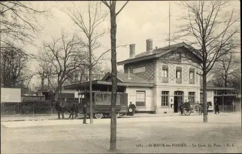 Ak Saint Maur des Fossés Val de Marne, Gare du Parc