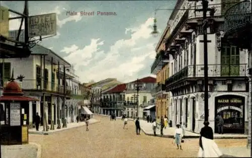 Ak Panama-Stadt Panama, Hauptstraße