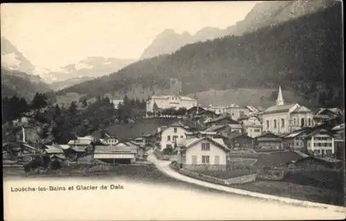 Ak Leuk Leuk Loueche Dorf Kanton Wallis, Dala-Gletscher