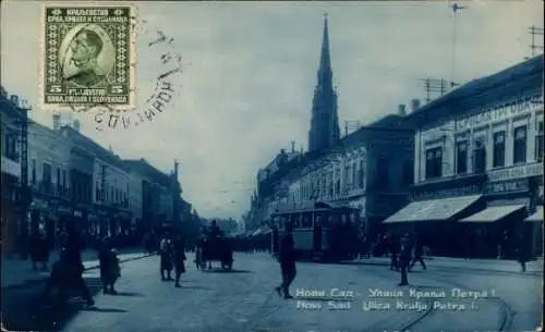 Ak Novi Sad Újvidék Neusatz Serbien, Ulica-Kralja-Petra I.