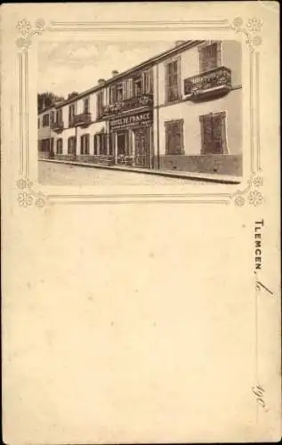 Litho Tlemcen Algerien, Hotel de France