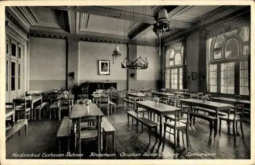 Ak Nordseebad Duhnen Cuxhaven, Kinderheim, Christian Görne Stiftung, Speiseraum