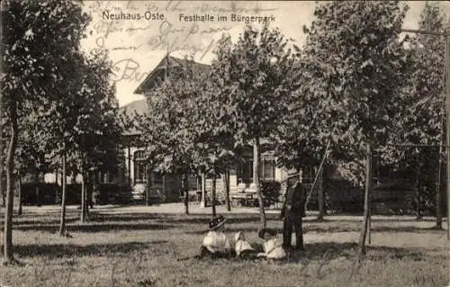 Ak Neuhaus an der Oste, Bürgerpark, Festhalle