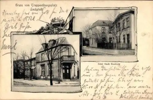 Ak Lockstedt in Holstein, Lockstedter Lager, Hotel Stadt Hamburg