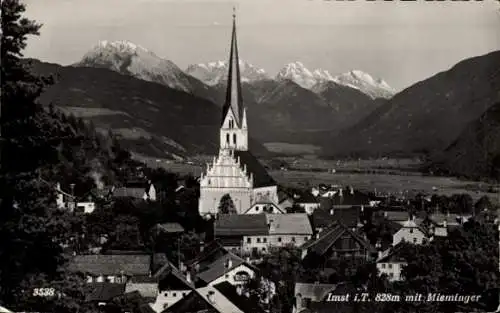 Ak Imst in Tirol, Teilansicht, Kirche, Mieminger