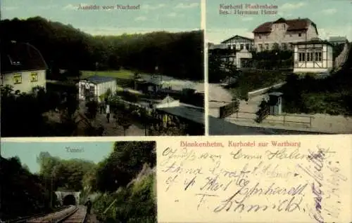 Ak Blankenheim (Bez. Halle) im Harzvorland, Kurzhotel zur Wartburg, Tunnel