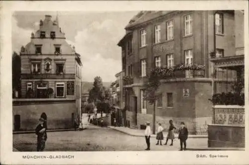 Ak Mönchengladbach am Niederrhein, städtische Sparkasse